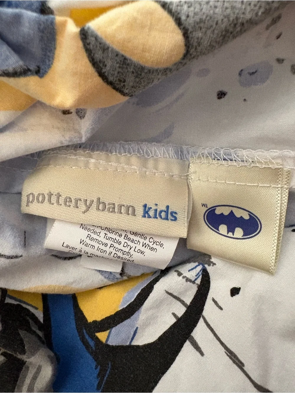 Batman Pottery Barn Kids FULL fitted sheet and pillow case
